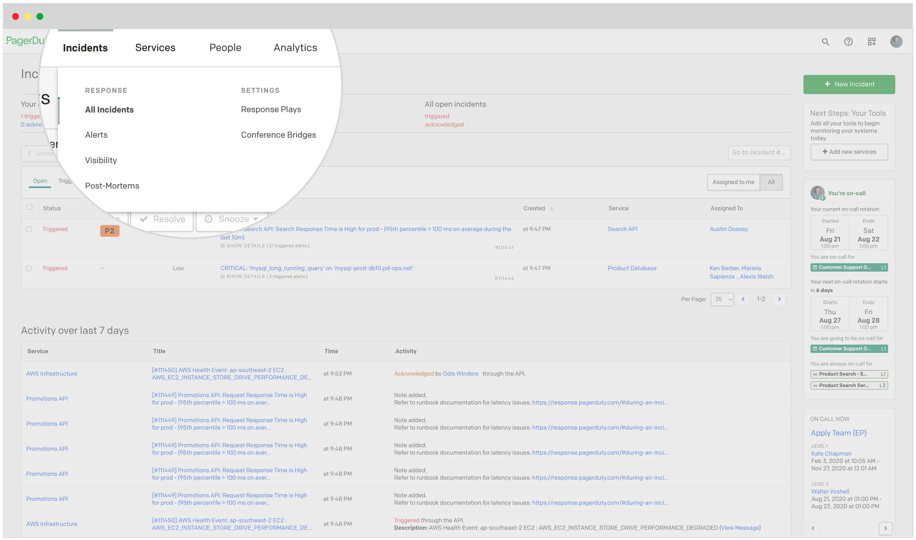 PagerDuty Incident Response のイメージ